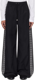 Marine Serre Black Recycled Nylon Track Sweatpants