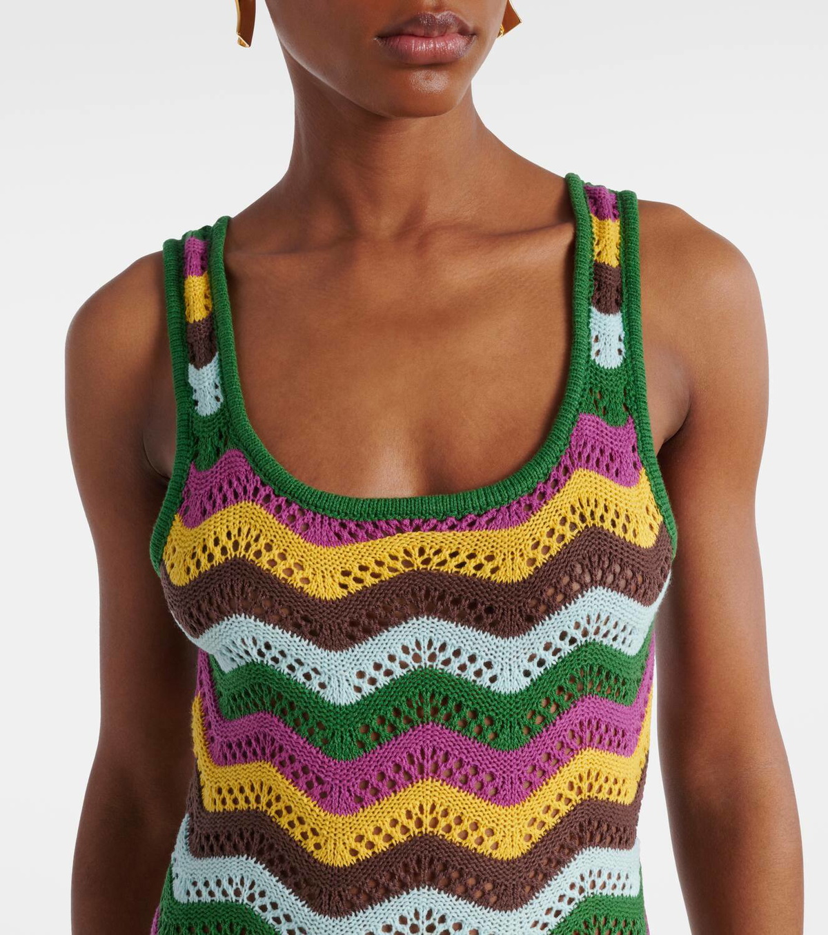 Bananhot Lindsay striped crochet minidress