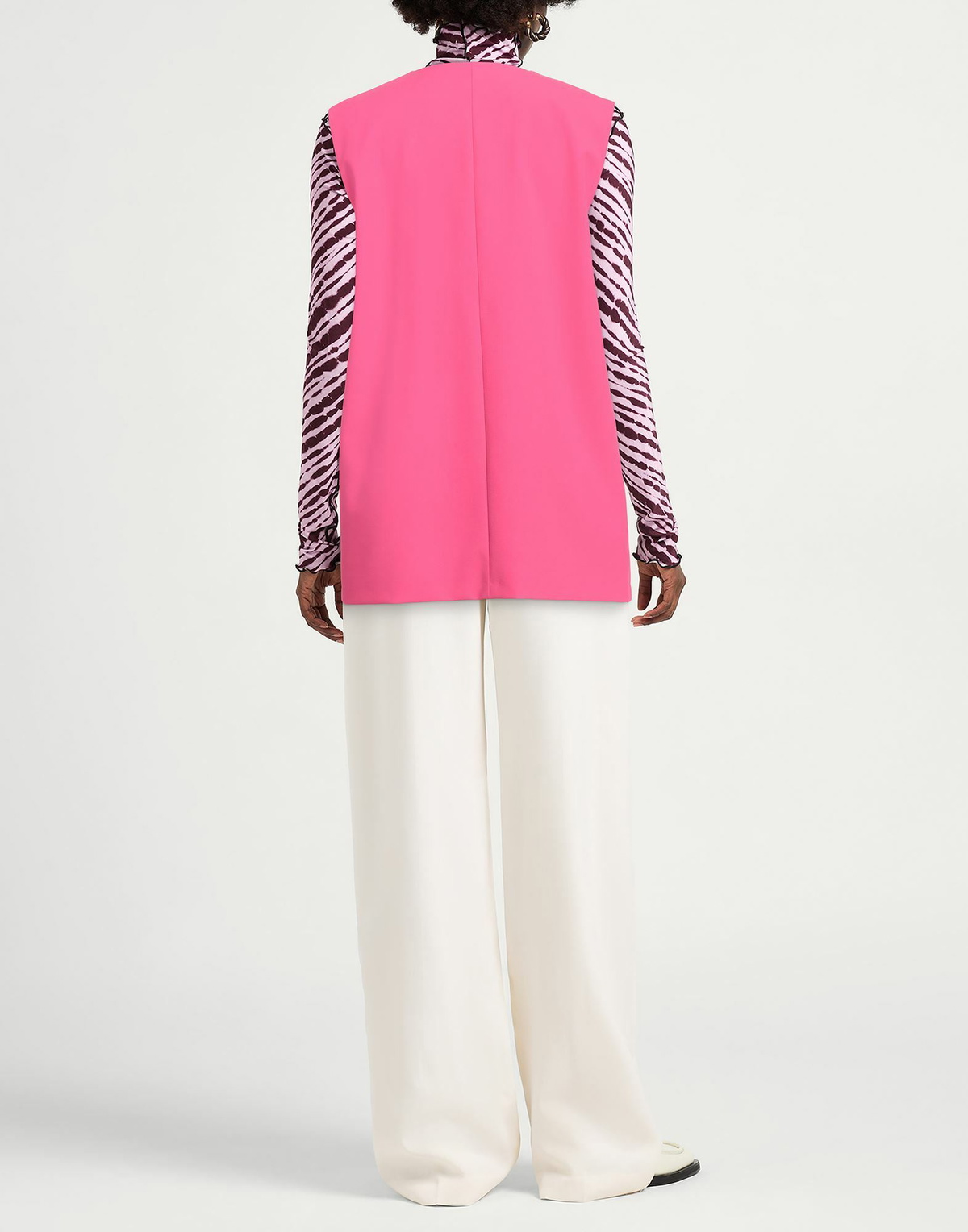 Semicouture Womens Tailored Vest in Fuchsia