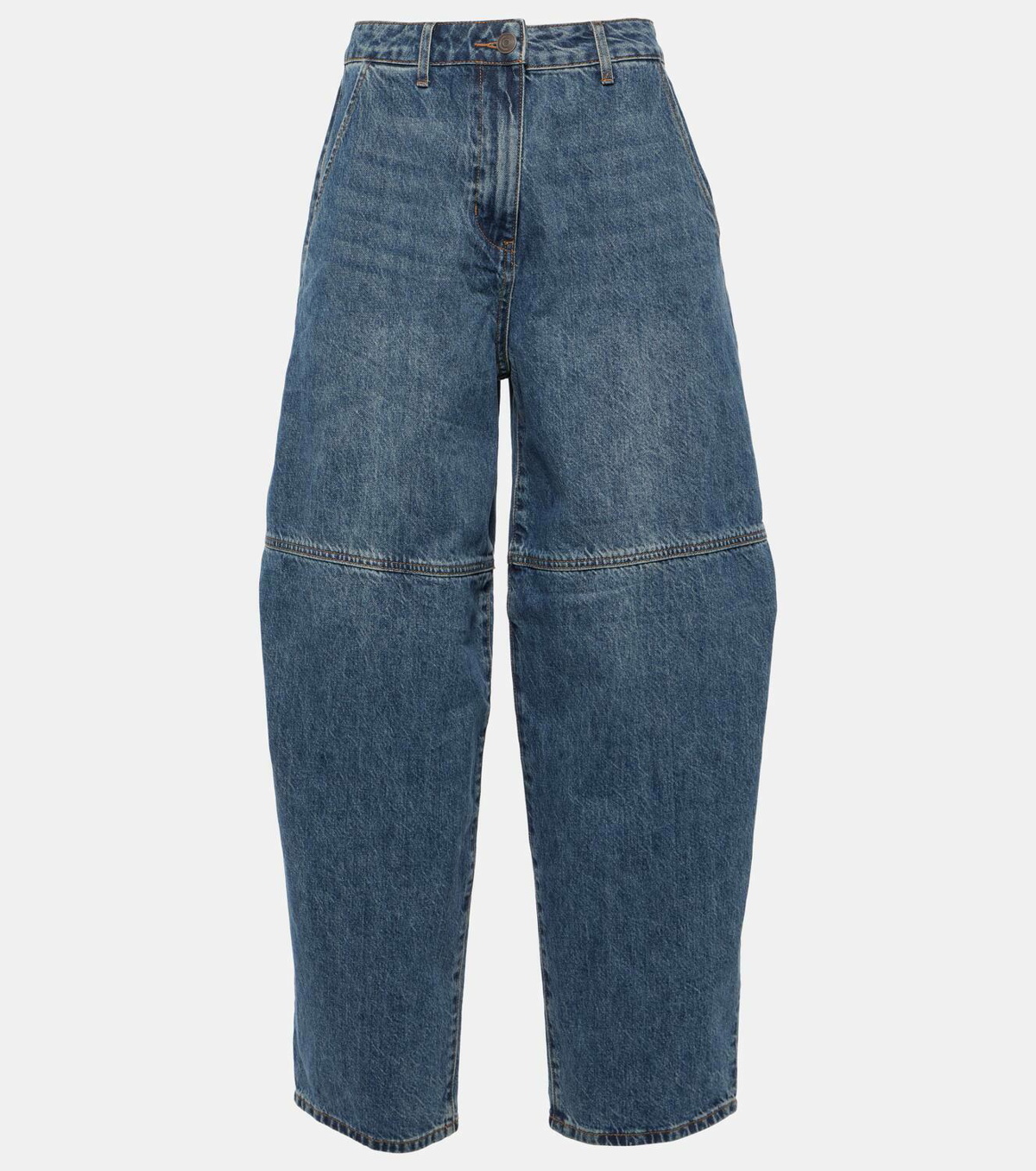 CO High-rise barrel-leg jeans
