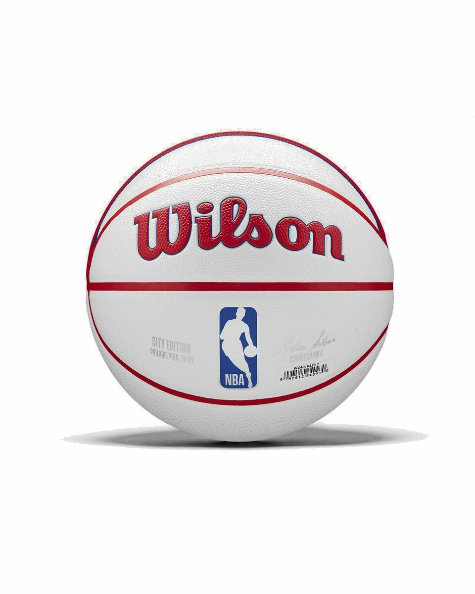 Photo: Wilson Nba Team City Collector Basketball Philadelphia 76 Ers Size 7 Red|White - Mens - Sports Equipment