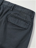 Massimo Alba - Ionio2 Straight-Leg Pleated Cotton-Twill Trousers - Black