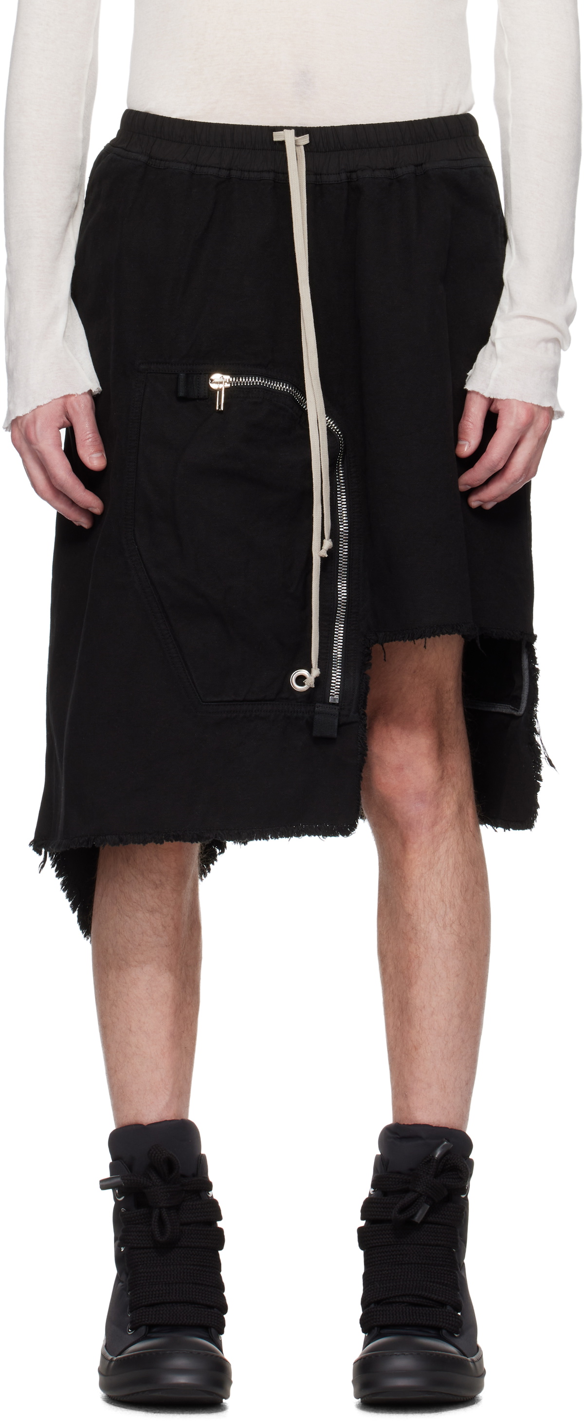 Rick Owens DRKSHDW Black Hollywood Dracca Skirt Rick Owens Drkshdw