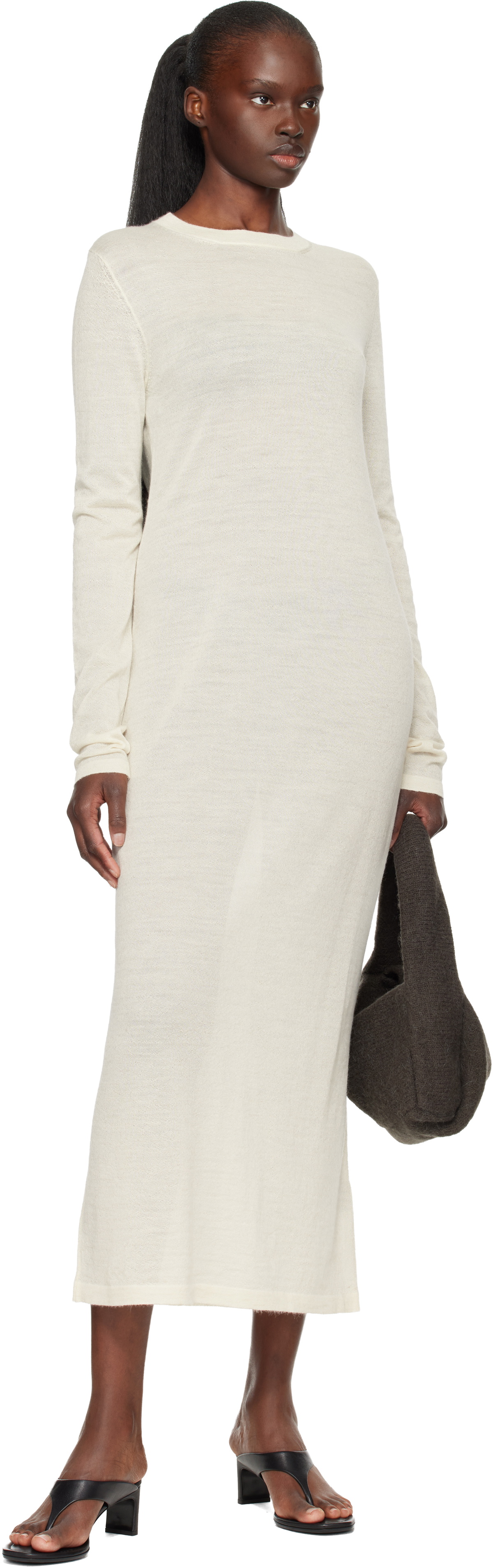 Lauren Manoogian Off-White Super Fine Maxi Dress