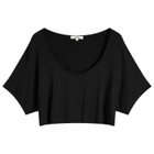 Joah Brown Women's Slouchy Crop T-Shirt in Black