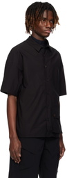 DEVOA Black Half Sleeve Shirt