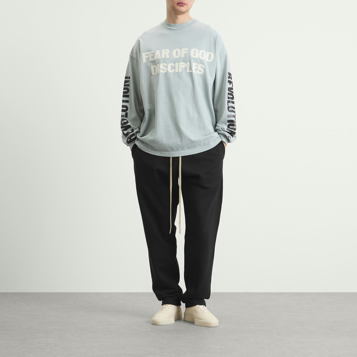Fear of God Men's Relaxed Long Sleeve "Disciple" T-Shirt in Flint