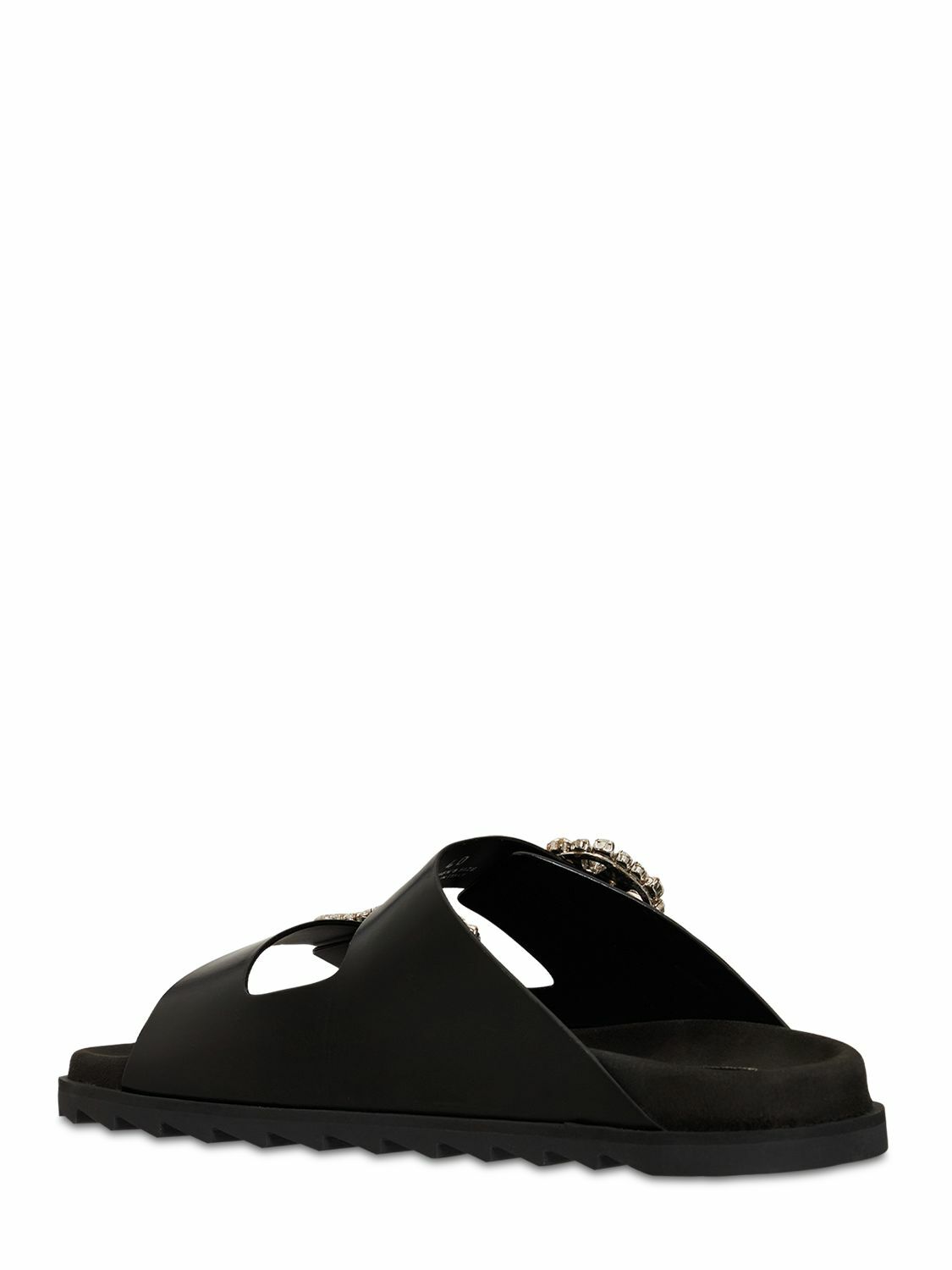 Roger Vivier◆Slidy Viv レザーサンダル 20mm Slidy Viv' Mules in leather Black Woman