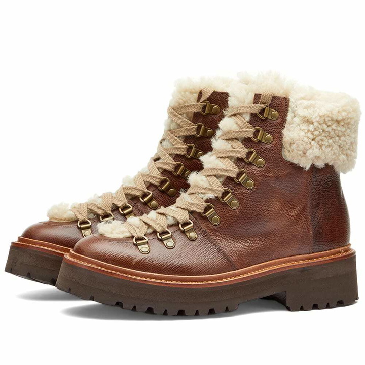 Photo: Grenson Women's Nettie Shearling Boot in Dark Brown