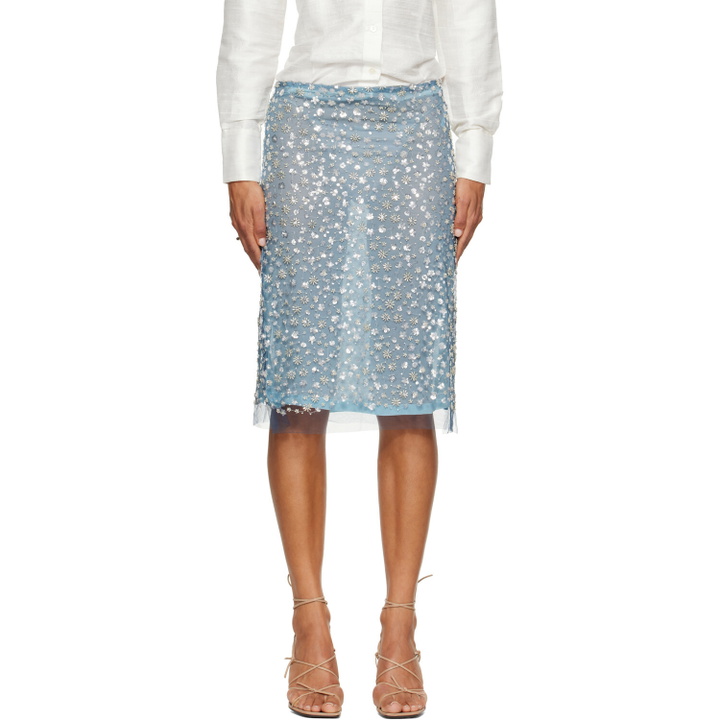 Photo: RESCHA SSENSE Exclusive Blue Galaxy Midi Skirt