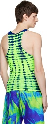 AGR Green & Blue Graphic Tank Top