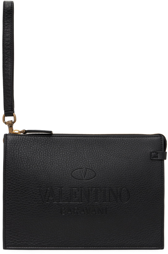 Photo: Valentino Garavani Black Embossed Pouch