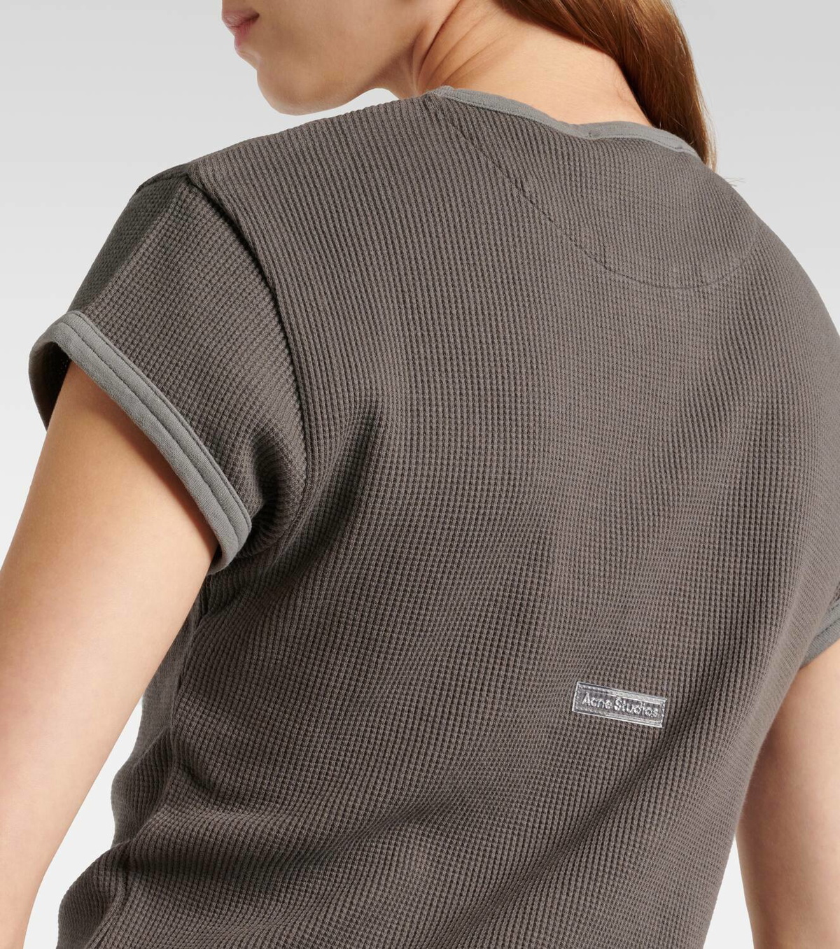 Acne Studios Waffle-knit cotton T-shirt Acne Studios