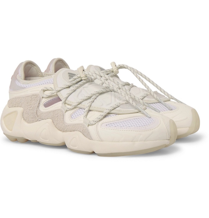 Photo: adidas Consortium - 032c Salvation Suede, Leather and Mesh Sneakers - White