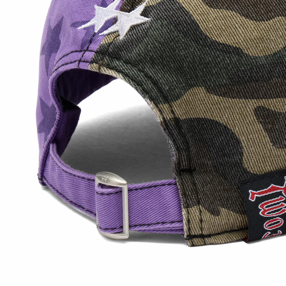 TwoJeys Mismatched Camo Dad Cap in Camo/Purple 