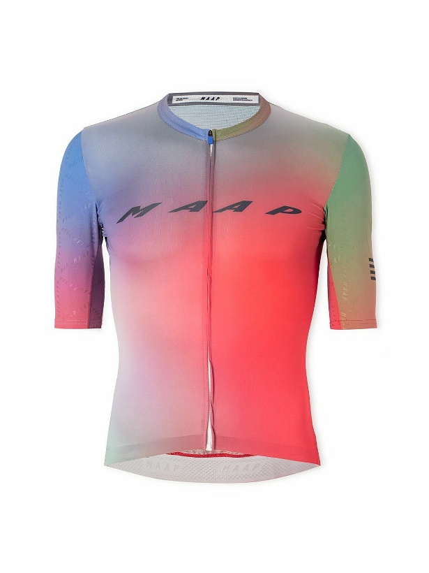 Photo: MAAP - Blurred Out Pro Hex 2.0 Logo-Print Recycled Cycling Jersey - Red