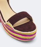 Gabriela Hearst Sardis suede and raffia platform sandals