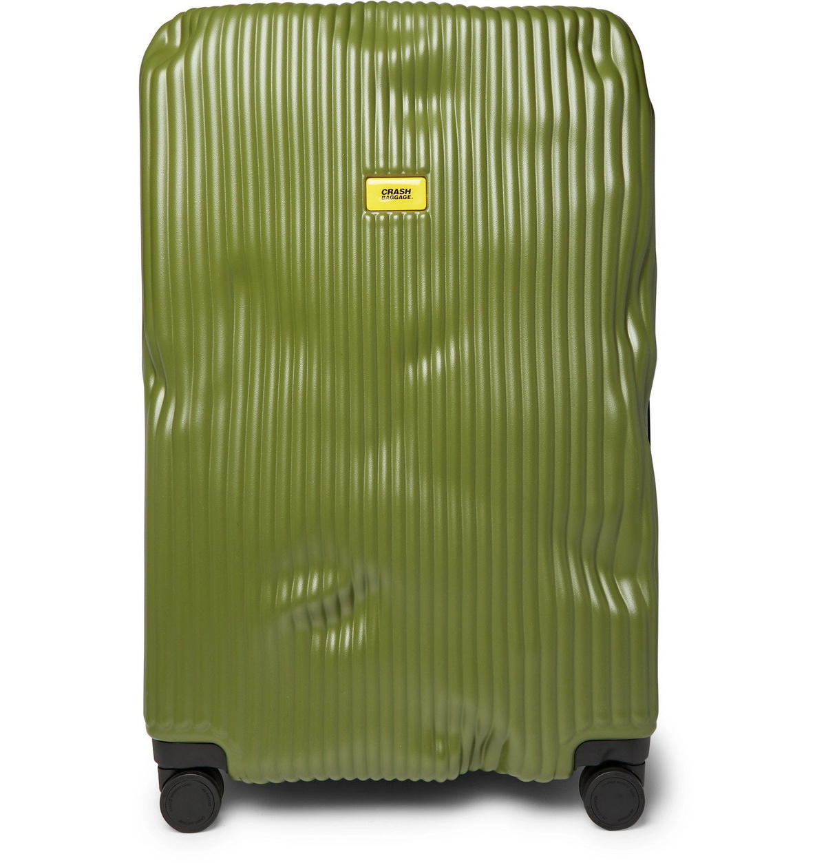 Crash Baggage - Stripe Large Polycarbonate Suitcase - Green