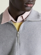 Jil Sander - Cotton-Jersey Half-Zip Sweatshirt - Gray