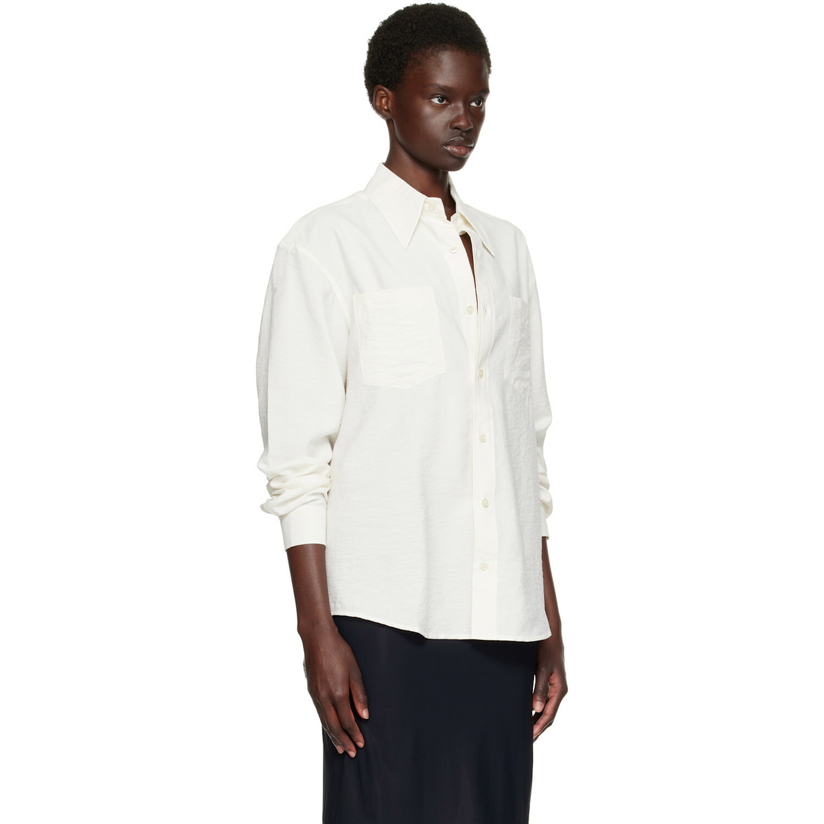 TONYWACK Off-White Silk Crêpe Shirt