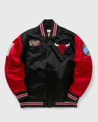 Mitchell & Ness Nba Primetime Heavyweight Satin Jacket Vintage Logo Chicago Bulls   Black/Red     College Jackets/Team Jackets   S