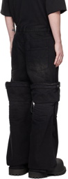 We11done Black Layered Jeans