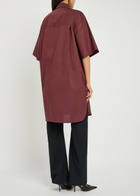 Day Birger ET Mikkelsen Stanton Cotton Mini Shirt Dress Burgundy