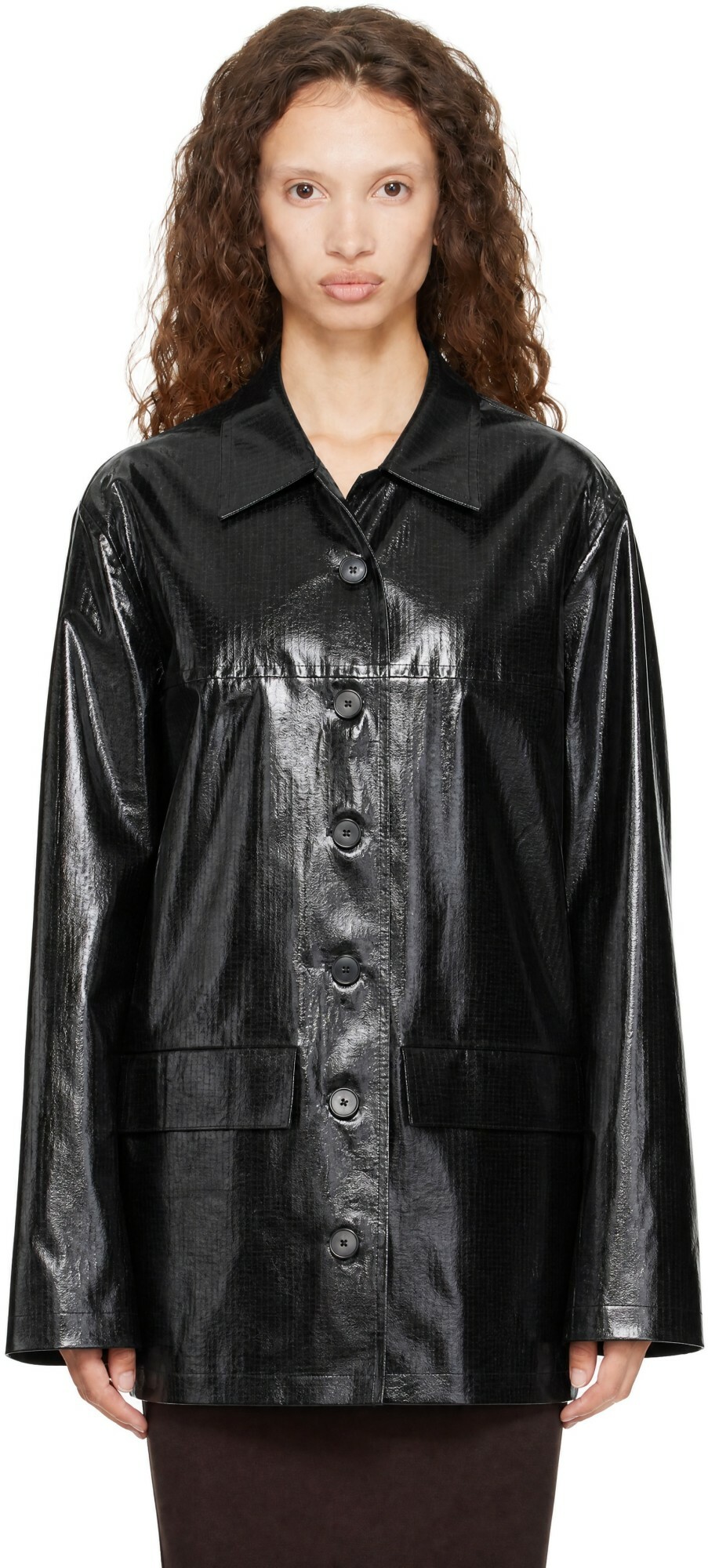 BAMBOU ROGER KWONG Black WR Bonded Herringbone Jacket