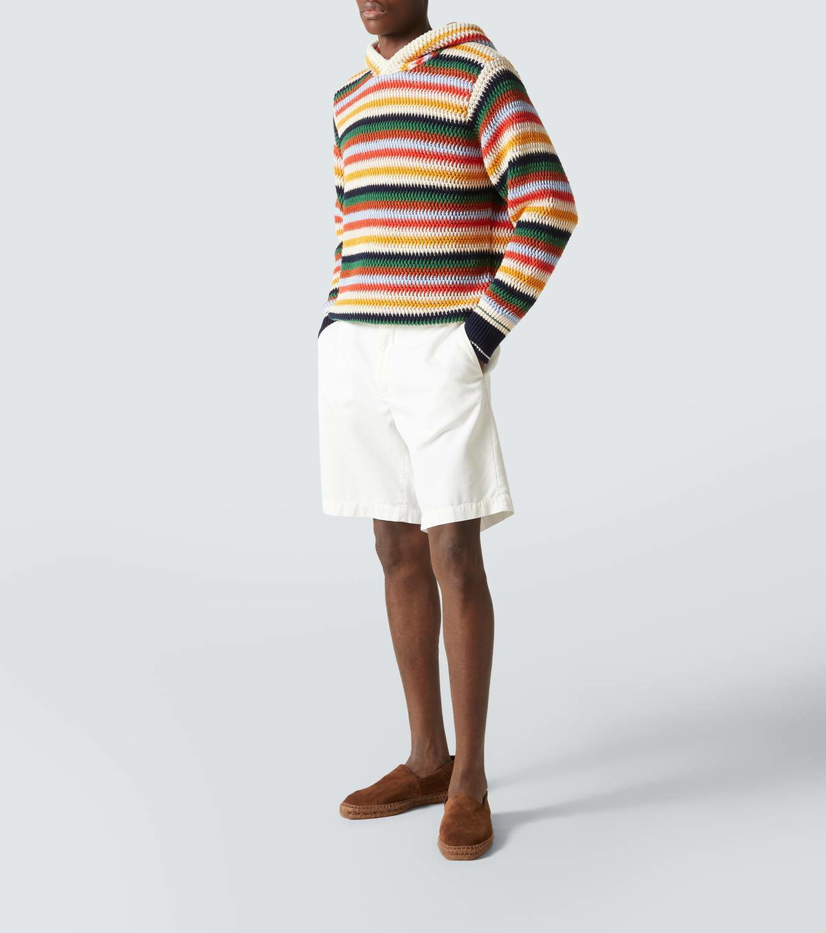 Orlebar Brown Striped cotton hoodie