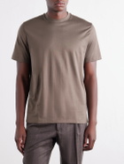 Brioni - Cotton-Jersey T-Shirt - Brown