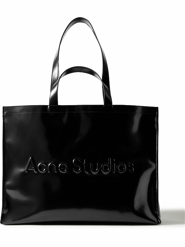 Photo: Acne Studios - Logo-Embossed Faux Glossed-Leather Tote Bag