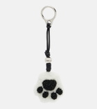 Loewe Paw shearling and leather bag charm