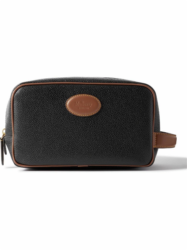 Photo: Mulberry - Logo-Embossed Leather-Trimmed Eco Scotchgrain Wash Bag