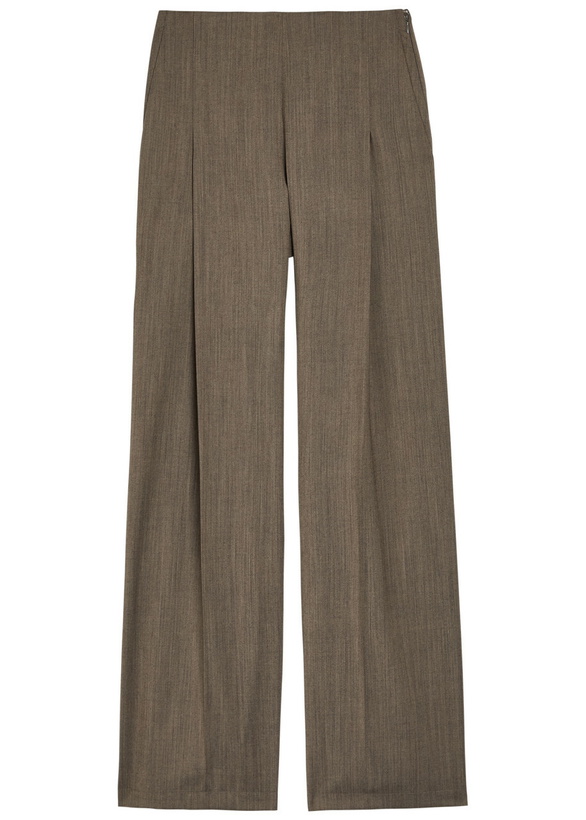 Photo: Emporio Armani Wide-leg Wool-blend Trousers Taupe