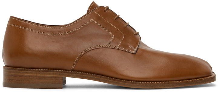 Photo: Maison Margiela Brown Tabi Derbys