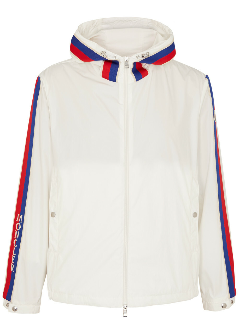 Moncler Rukbat Hooded Shell Jacket White 3, Men's Designer Shell