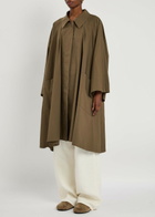 The Row Leins Cotton-poplin Coat Khaki