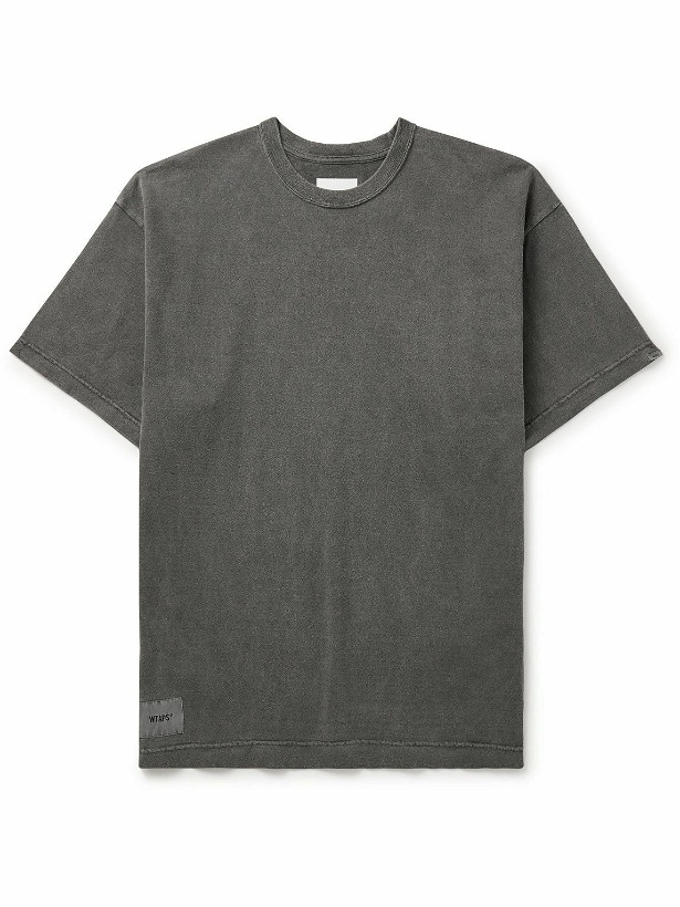 Photo: WTAPS - Academy Logo-Appliquéd Embroidered Cotton-Jersey T-Shirt - Black
