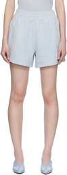 ANINE BING Blue Kam Framed Monogram Shorts