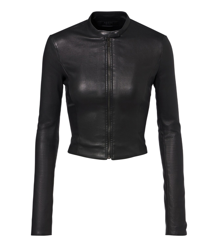 Photo: Gucci Cropped leather jacket