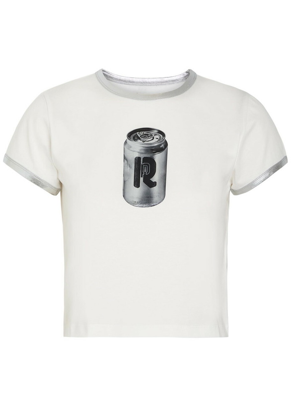Photo: Rabanne Printed Cotton T-shirt White And Black
