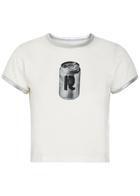 Rabanne Printed Cotton T-shirt White And Black