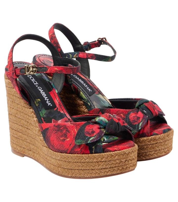 Photo: Dolce&Gabbana Floral canvas espadrille wedges