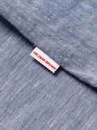 ORLEBAR BROWN - Hibbert Camp-Collar Linen and Cotton-Blend Shirt - Blue
