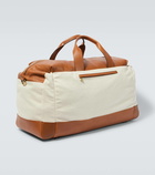 Brunello Cucinelli Leather-trimmed canvas duffel bag