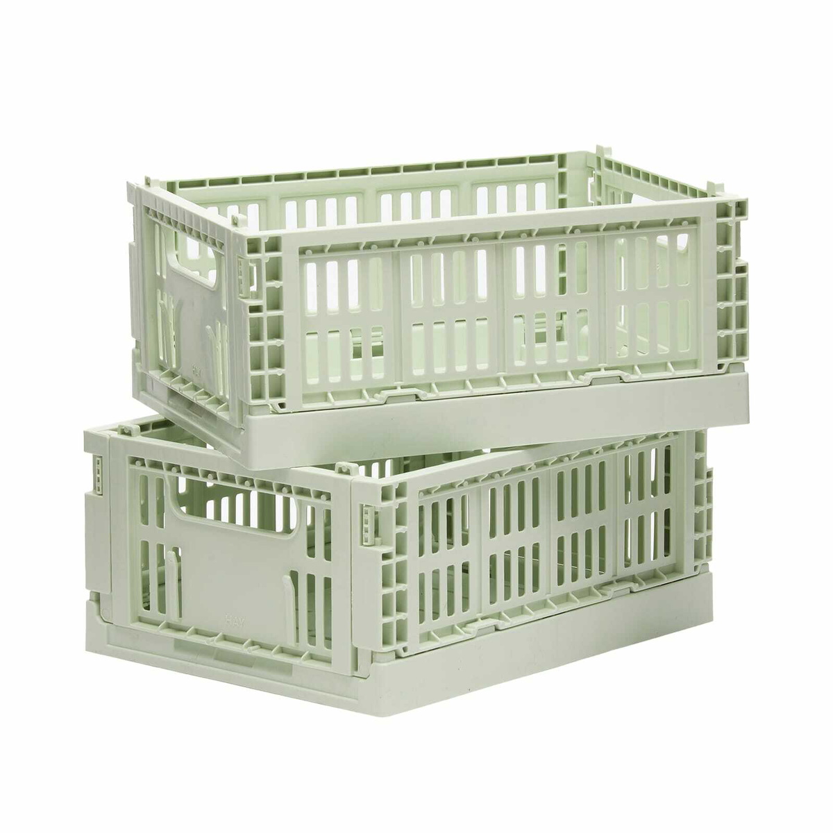 HAY Mini Recycled Colour Crate - Set of 2 in Mint 