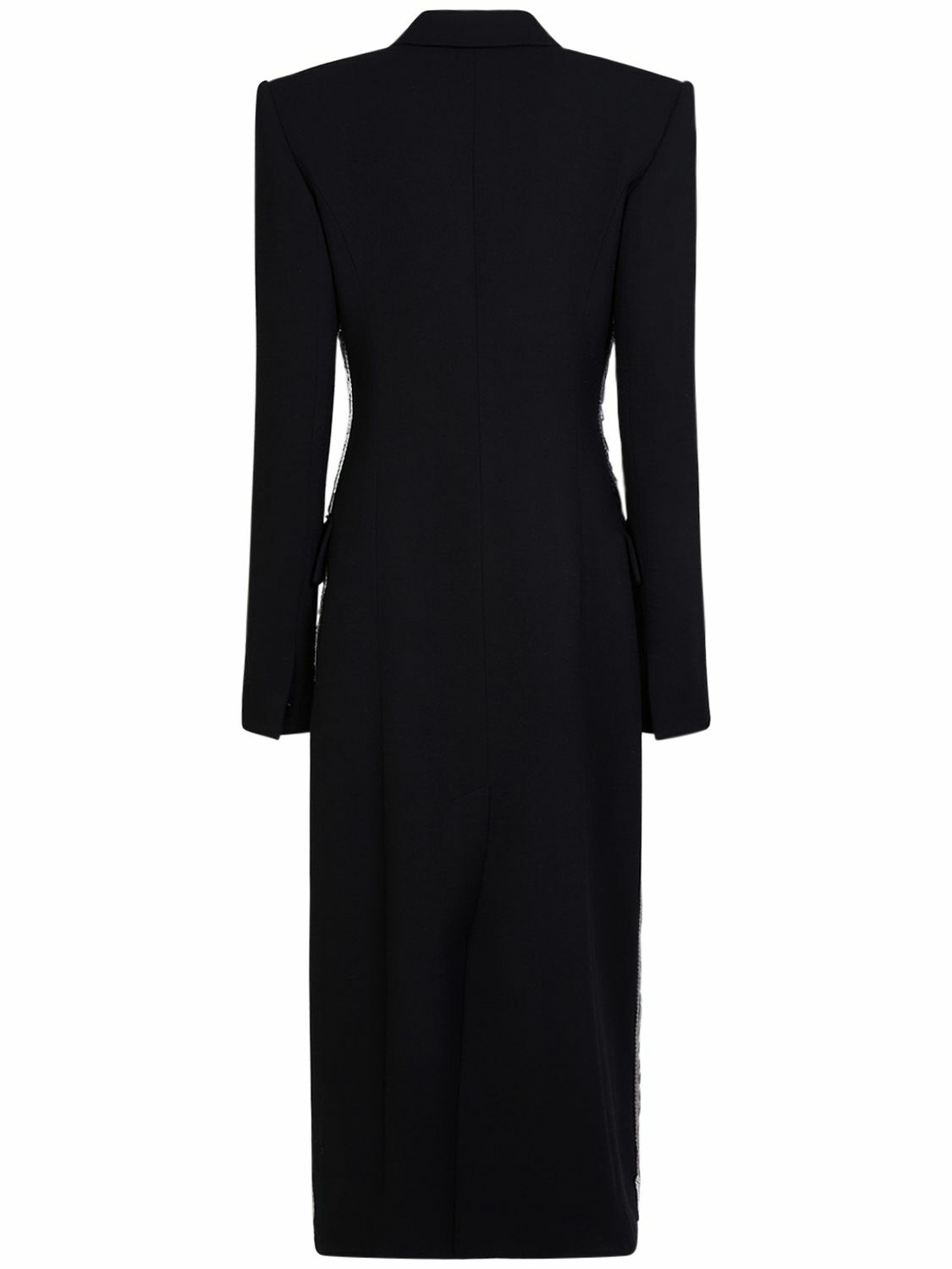 CHLOÉ Embellished Wool Crepe Long Coat
