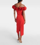 Rebecca Vallance Odetta floral-appliqué bustier dress