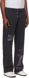 Off-White Black Faded Painting Sweatpants