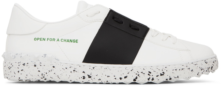 Photo: Valentino Garavani White 'Open For A Change' Sneakers